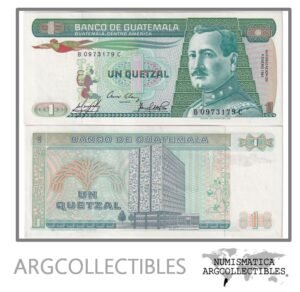 Guatemala Billete 1 Quetzal 1985 P-66/ANG-129 UNC (Serie BC)