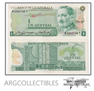 Guatemala Billete 1 Quetzal 1980 P-59c/ANG-105 AU (Serie BT)