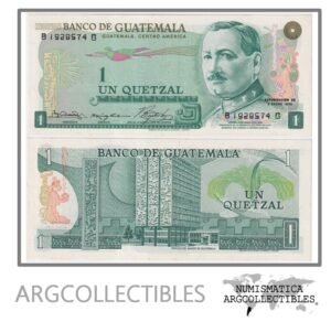 Guatemala Billete 1 Quetzal 1974 P-59b/ANG-83 UNC (Serie BG)