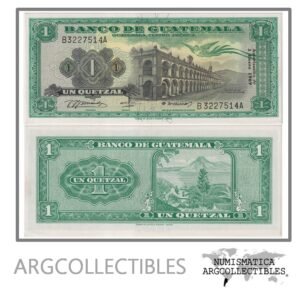 Guatemala Billete 1 Quetzal 1969 P-52f/ANG-68 AU (Serie BA)
