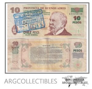Argentina Billete 10 Pesos 2001 P-S-2313/EC-217 VF (Patacon) (Cancelado)