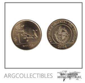 Uruguay Moneda 1 Peso 2024 Laton Mulita KM-135 UNC