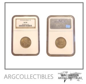Africa Occidental Britanica Moneda 1 Shilling 1913 H Plata 925 KM-12 Jorge V AU (Certificada)
