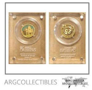 Costa Rica Moneda 25 Colones 2023 Laton Color Provincia de Cartago Proof