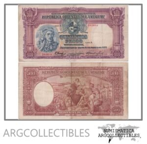 Uruguay Billete 500 Pesos 1937 P-32a/CR-9.VIII.9 VF