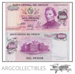 Uruguay Billete 1.000 Pesos 1974 P-52/CR-13AR2.3 UNC (Reposicion)