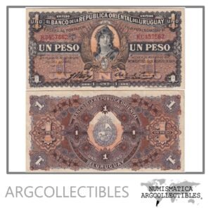 Uruguay Billete 1 Peso 1934 P-21/CR-8.III XF (Serie E)