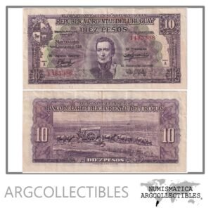 Uruguay Billete 10 Pesos 1939 P-37a/CR-10.V.3 VF+ (Serie A)