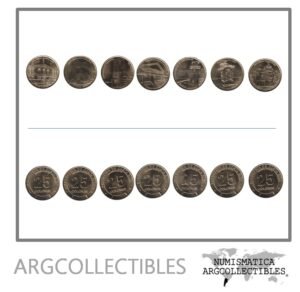 Costa Rica Set x 7 Monedas 25 Colones 2023 Laton Provincias UNC