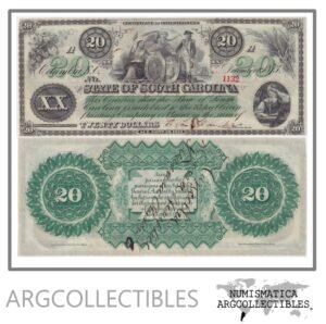 Estados Unidos USA Billete 20 Dolares 1873 Cr.17 UNC (South Carolina)
