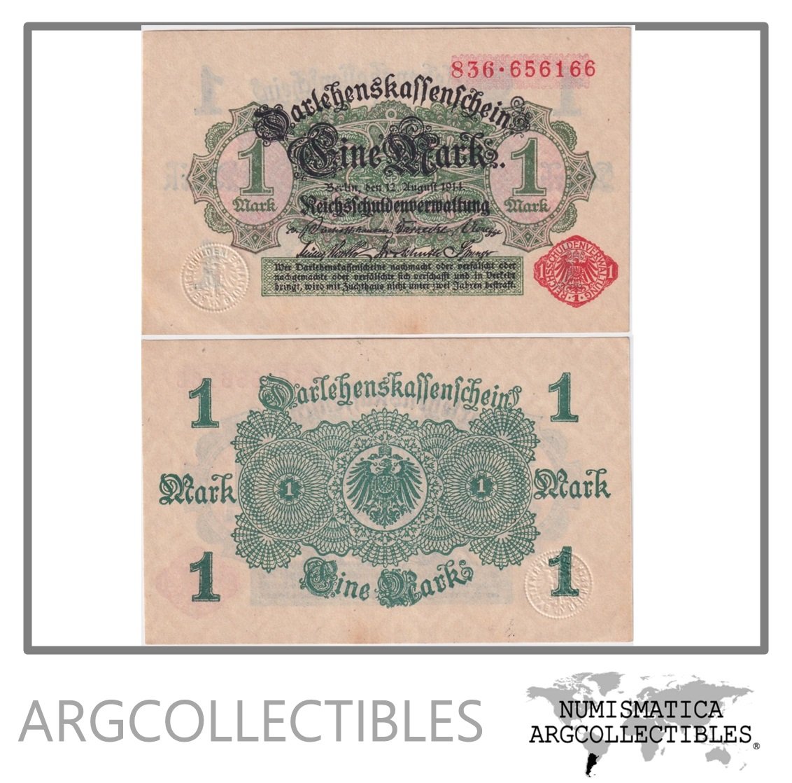 Alemania Billete 1 Marco 1914 P-51 AU