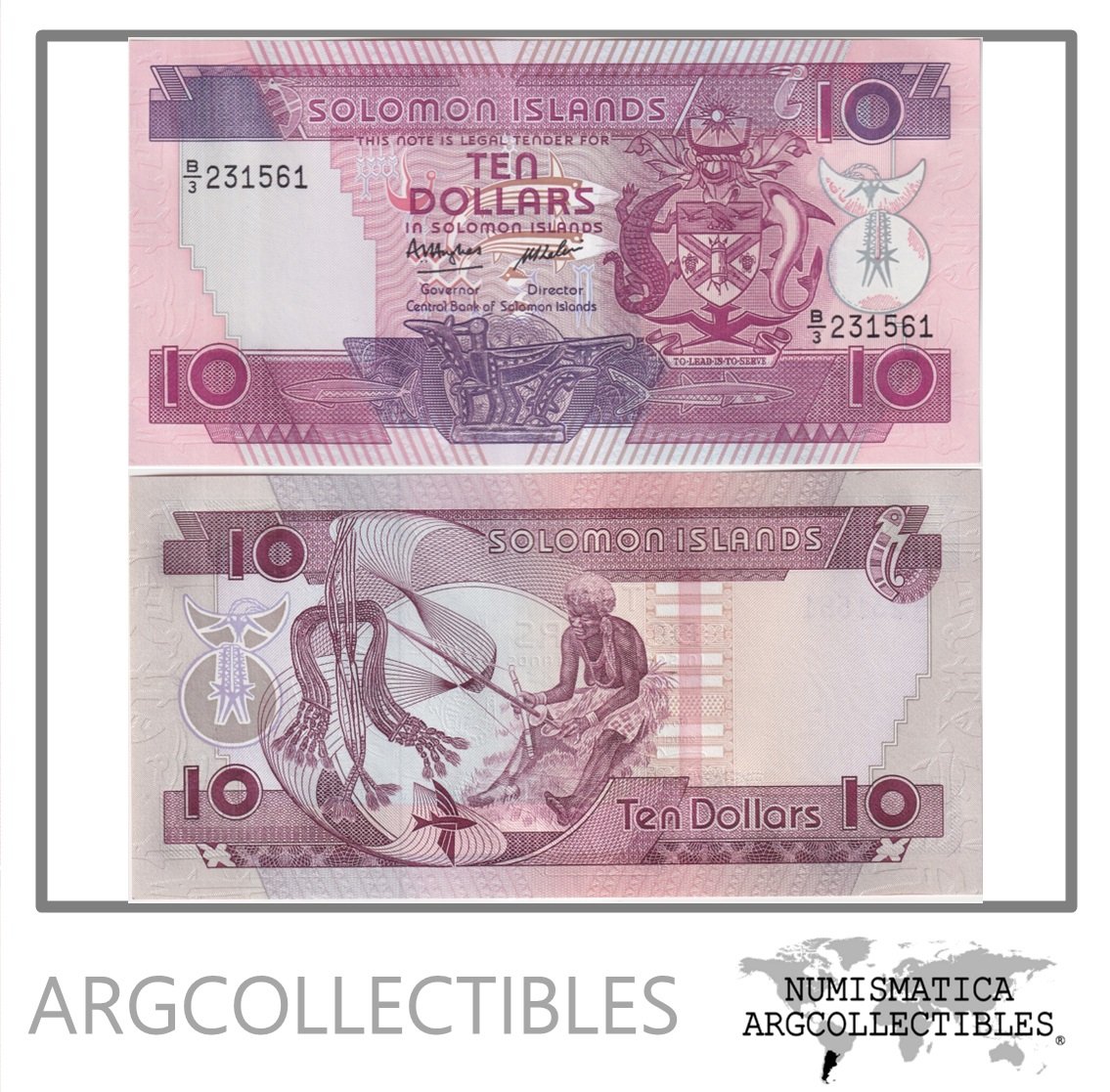 Islas Salomon Billete 10 Dolares 1986 P-15 UNC