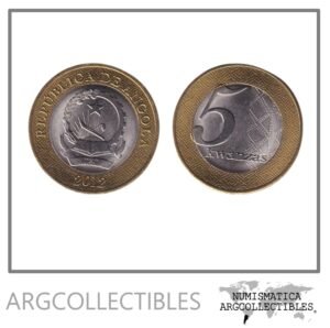 Angola Moneda 5 Kwanzas 2012 KM-109 Bimetalica UNC