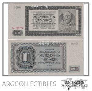 Bohemia y Moravia Billete 1.000 Korun 1942 P-15 AU (Specimen)