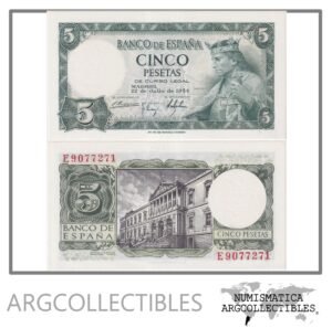 España Billete 5 Pesetas 1954 P-146 UNC