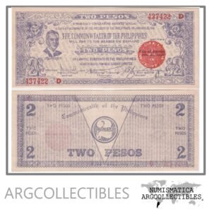 Filipinas Billete 2 Pesos 1942 P-S-647A UNC (Emergencia WWII)