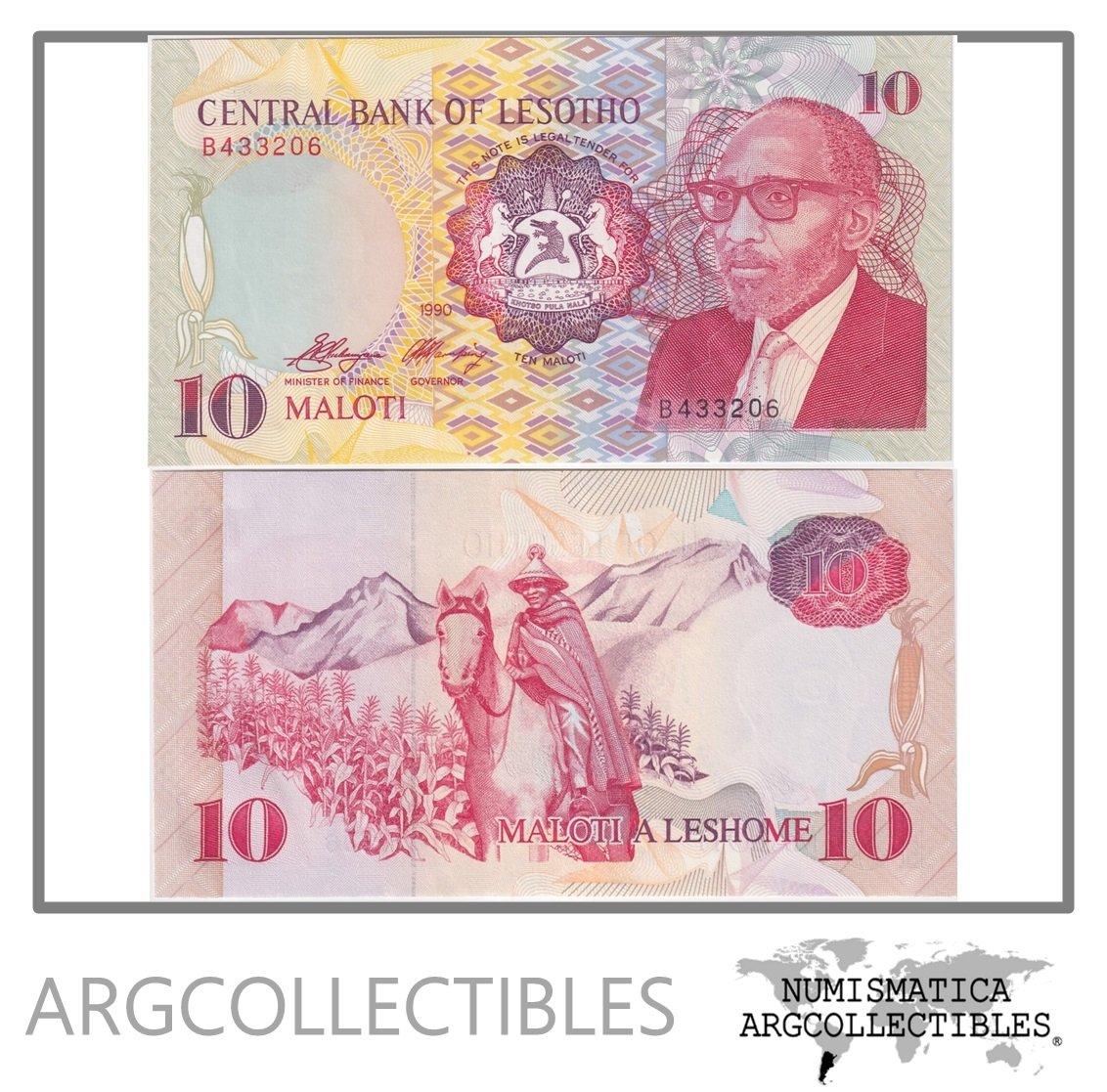 Lesotho Billete 10 Maloti 1990 P-11 UNC