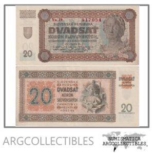 Eslovaquia Billete 20 Korun 1942 P-7 XF