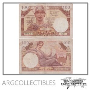 Francia Billete 100 Francos 1947 P-M9 VF (Territorios Ocupados WWII)