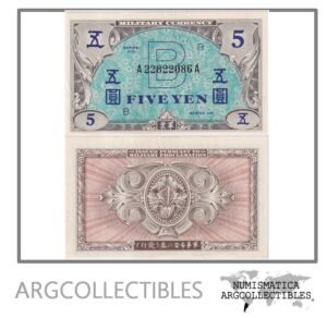 Japon Billete 5 Yen 1945 P-69b AU (Ocupacion Aliada)