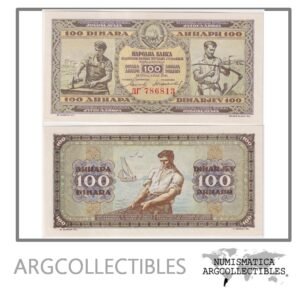 Yugoslavia Billete 100 Dinara 1946 P-65c AU