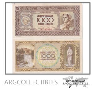 Yugoslavia Billete 1.000 Dinara 1946 P-67a AU (Escrito)