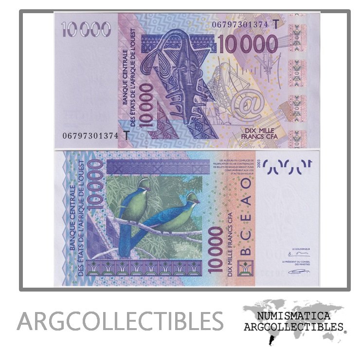 Togo Billete 10.000 Francos 2006 P-818Ta UNC