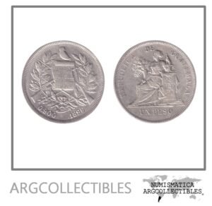 Guatemala Moneda 1 Peso 1896 Plata 900 KM-210 UNC