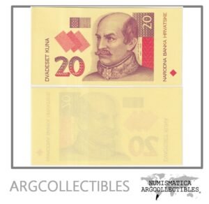 Croacia Billete 20 Kuna 1993 P-30 UNC (Proof Color)