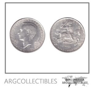 Luxemburgo Moneda 20 Francos 1946 Plata 835 Rey Juan I KM-47 UNC
