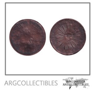 Argentina Moneda 4 Centavos Confederacion 1854 Cobre KM-25 VG