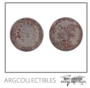 Guadalupe Moneda 50 Centimos 1903 Cuproniquel KM-45 F