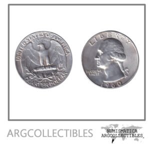 USA Moneda 1/4 Dolar 1960 D Plata 900 KM-164 AU