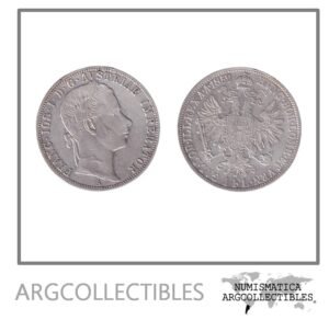 Austria Moneda 1 Florin 1859 A Plata 900 Rey Francisco Jose I KM-2219 XF+