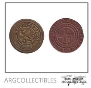 Belgica Moneda 1 Franco 1915 (Laton) Hierro Gent Ocupacion Alemana KM-TN2 XF