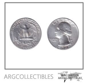 USA Moneda 1/4 Dolar 1954 Plata 900 KM-164 XF