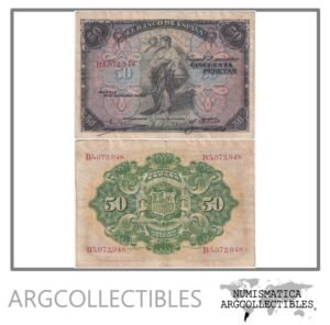 España Billete 50 Pesetas 1906 P-58 VF