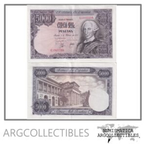 España Billete 5.000 Pesetas 1976 P-155 XF+ (Carlos III)