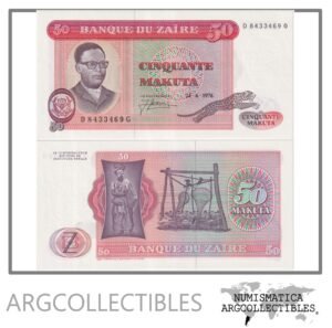 Zaire Billete 50 Makuta 1976 P-16b UNC