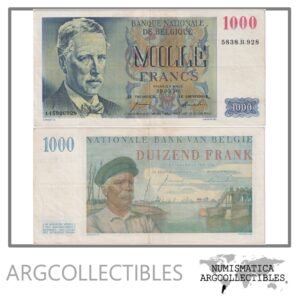 Belgica Billete 1.000 Francos 1956 VF+