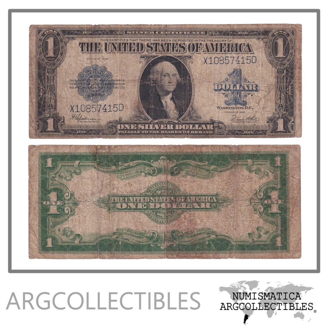 Estados Unidos USA Billete 1 Dolar 1923 P-342 F
