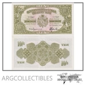 Tonga Billete 10 Shilling 1966 P-10e AU