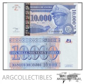 Zaire Billete 10.000 Nuevos Zaires 1995 P-70 UNC