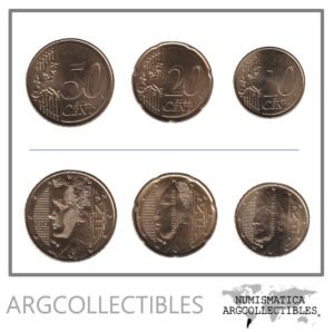 Francia Set x 3 Monedas 0.10-0.20-0.50 Centavos 2025 Laton UNC