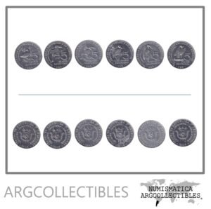 Burundi Moneda 5 Francos Set x 6 2014 Aves Aluminio UNC